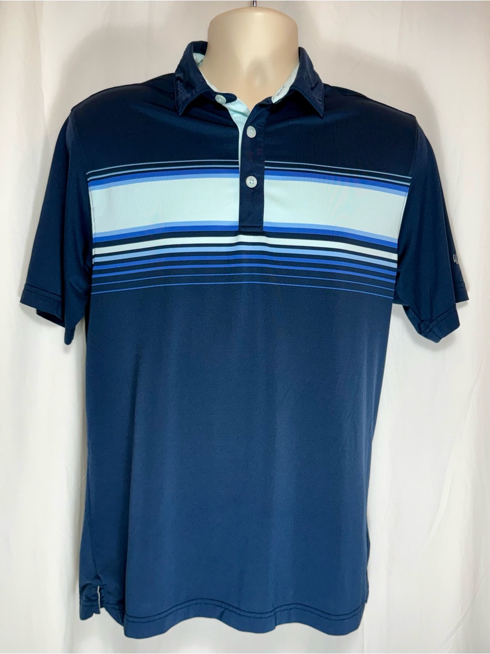 WALTER HAGEN Striped Golf Polo